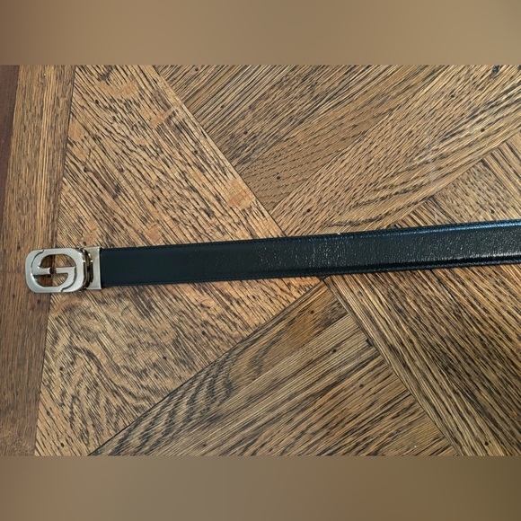 Gucci Men reversible belt black and brown slicer Gucci buckle - Picture 3 of 6